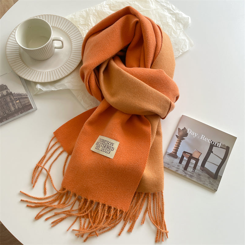 LuxeTwist Scarf - Reversible Pashmina Wrap with Tassels