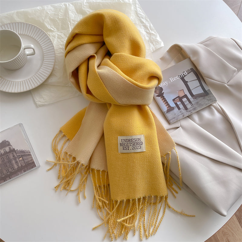 LuxeTwist Scarf - Reversible Pashmina Wrap with Tassels