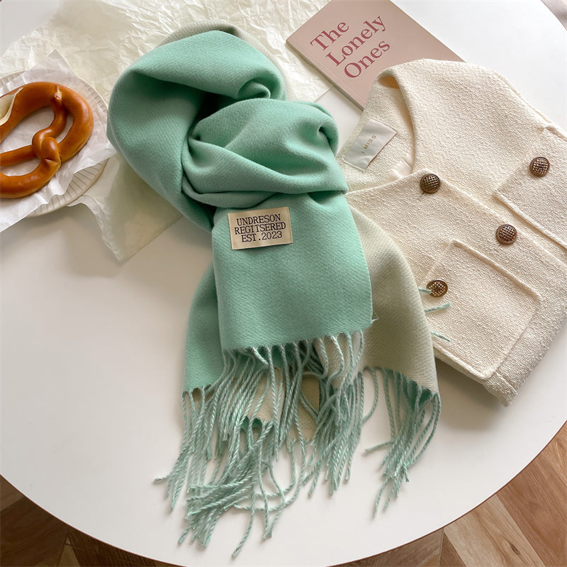 LuxeTwist Scarf - Reversible Pashmina Wrap with Tassels