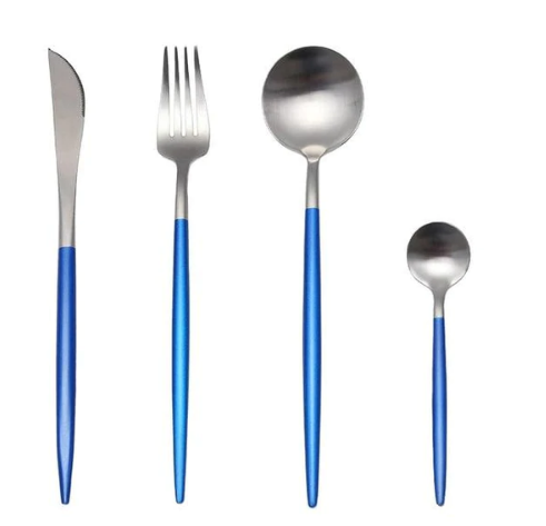 Luxe 24-Piece Gold-Silver Cutlery Set