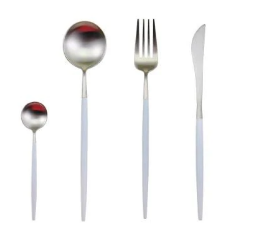 Luxe 24-Piece Gold-Silver Cutlery Set