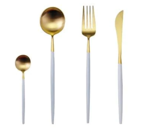 Luxe 24-Piece Gold-Silver Cutlery Set