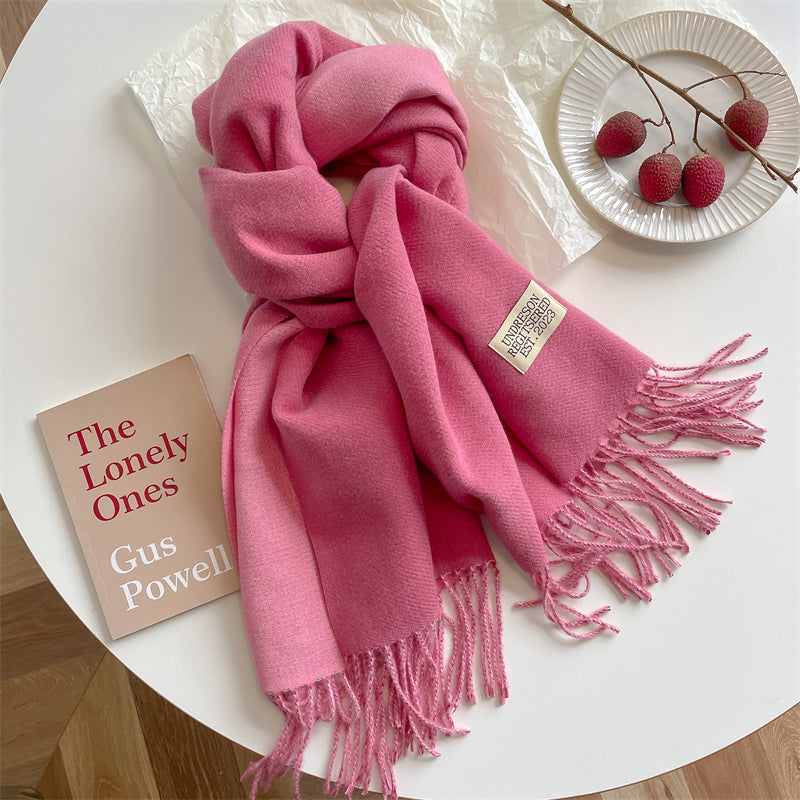 LuxeTwist Scarf - Reversible Pashmina Wrap with Tassels