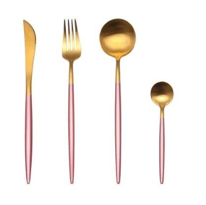 Luxe 24-Piece Gold-Silver Cutlery Set