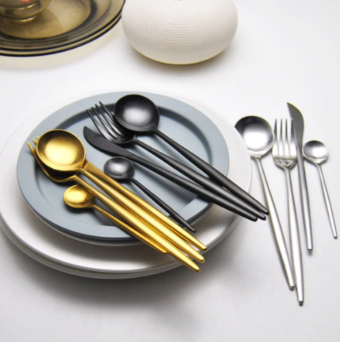 Luxe 24-Piece Gold-Silver Cutlery Set