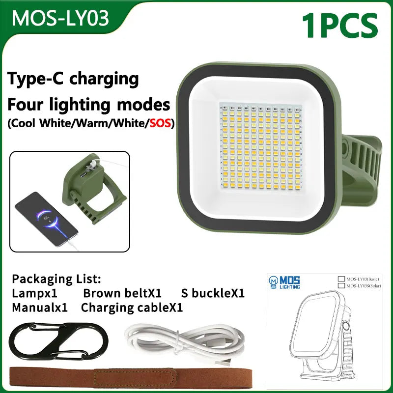 PowerGlow - Rechargeable LED Camping Lantern with Magnetic Base