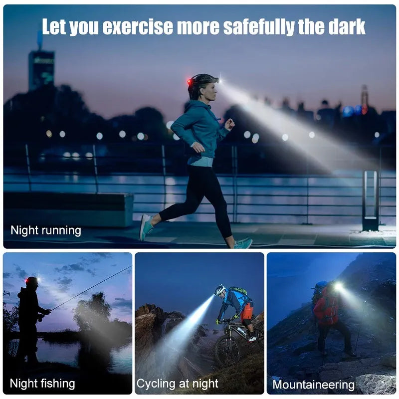 PowerGlow - Rechargeable Waterproof LED Headlamp for Outdoor Adventures