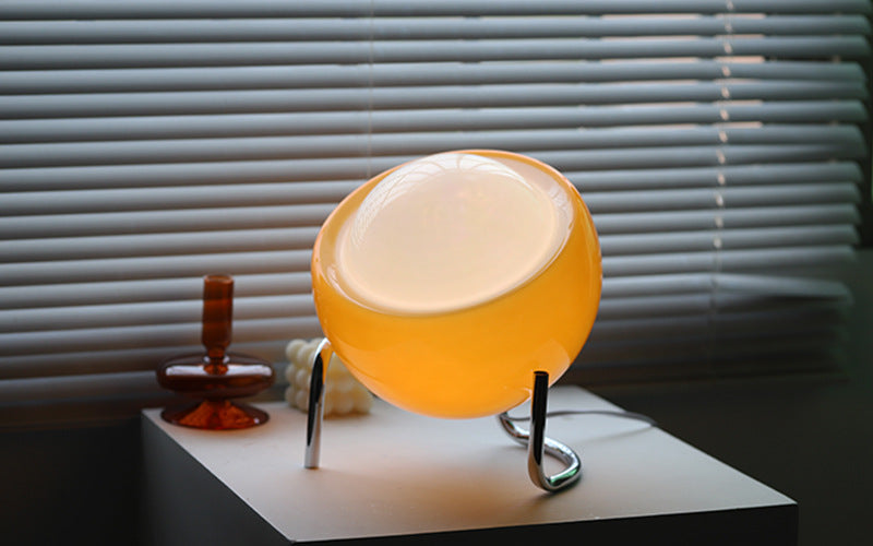 RetroGlow - Scandinavian Glass Table Lamp