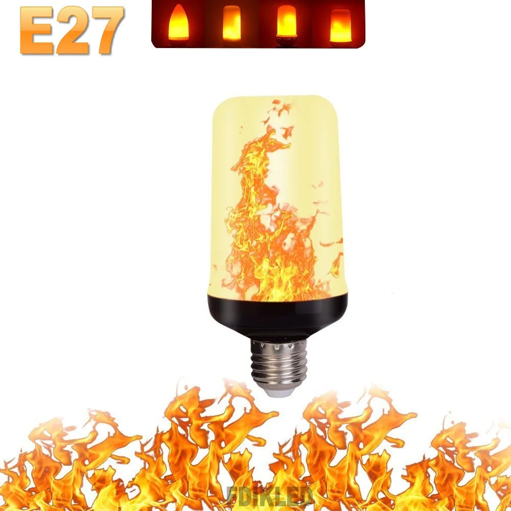 FlameGlow LED Party Lamp - 4 Flame Modes
