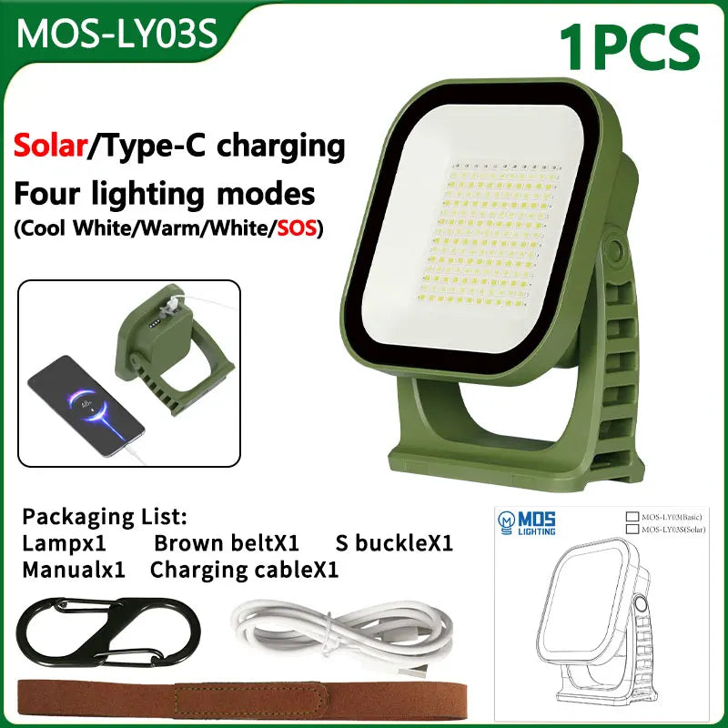 PowerGlow - Rechargeable LED Camping Lantern with Magnetic Base