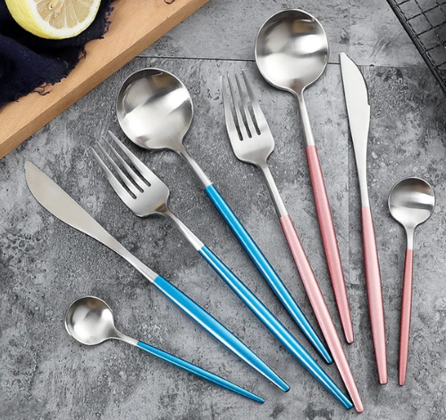 Luxe 24-Piece Gold-Silver Cutlery Set