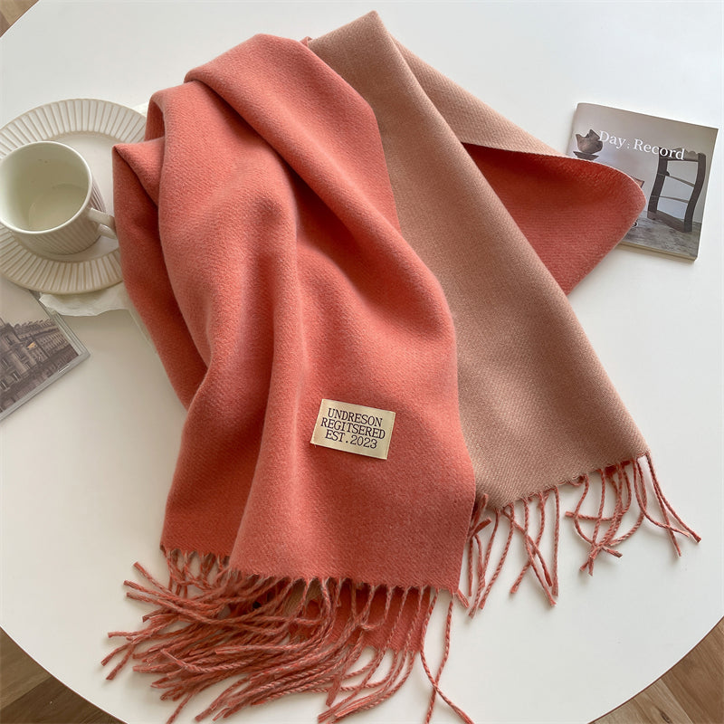 LuxeTwist Scarf - Reversible Pashmina Wrap with Tassels