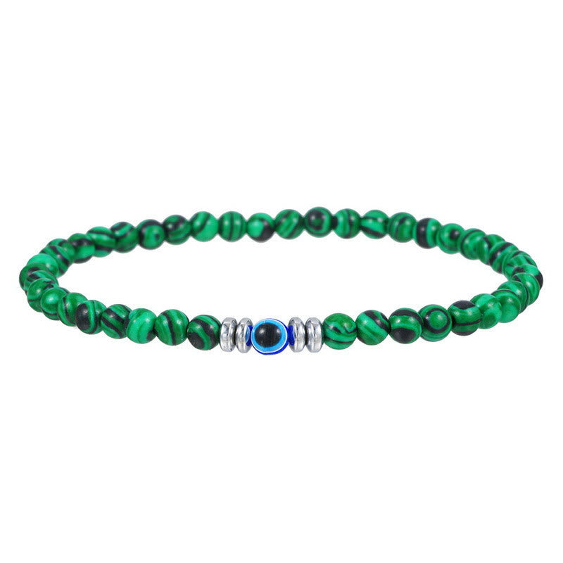 Thor - Men's 4mm Natural Stone Evil Eye Beaded Bracelet