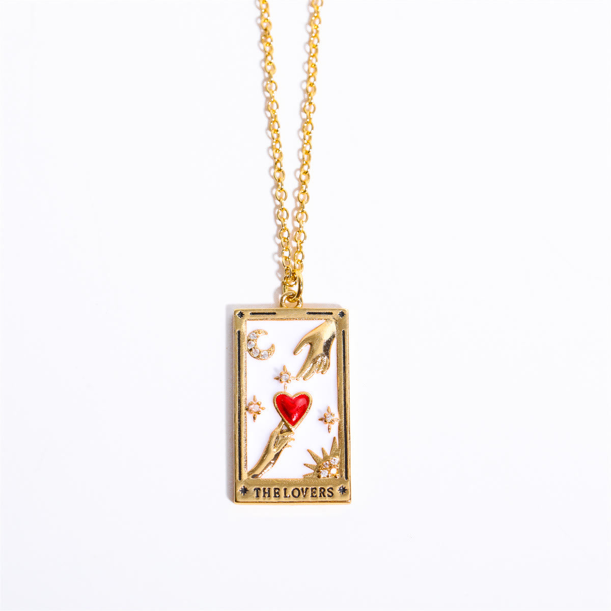 Amara - Tarot Drop Pendant Necklace with Zirconia for Women