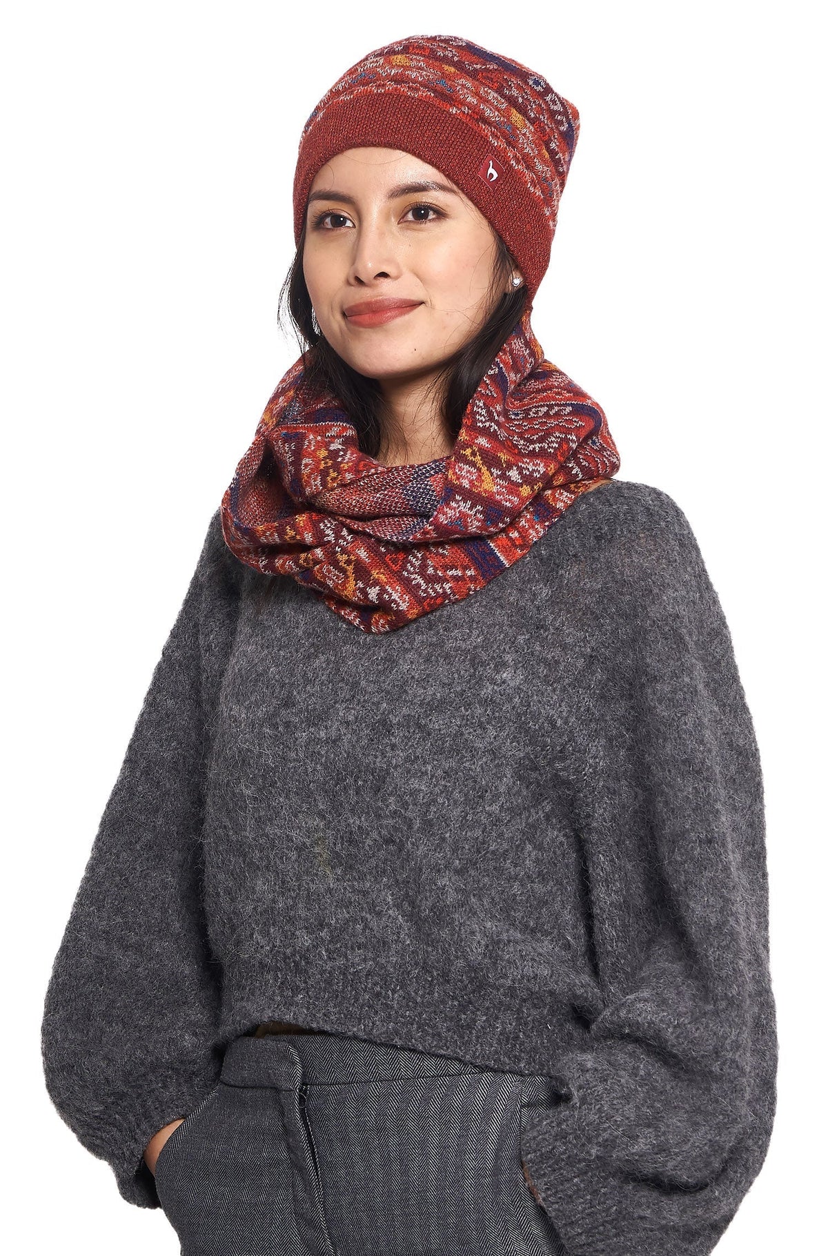 AlpacaFit Beanie – Luxe Jacquard Wool Beanie