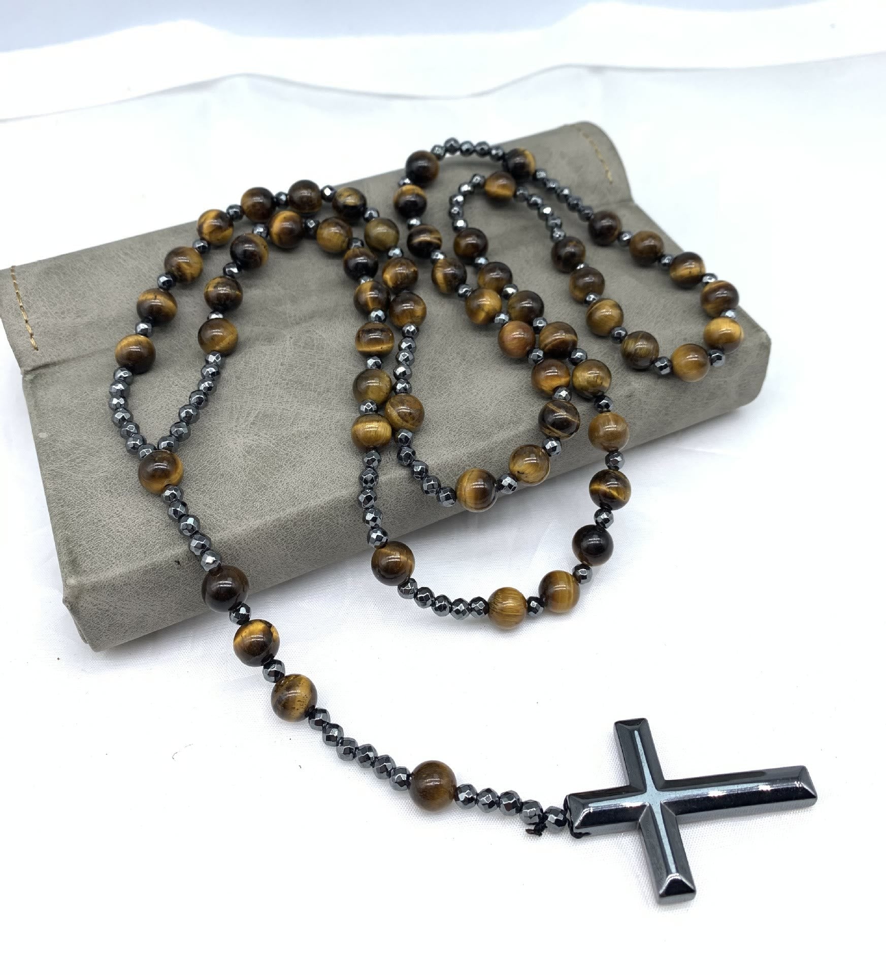 Orion - Tiger Eye Rosary Necklace