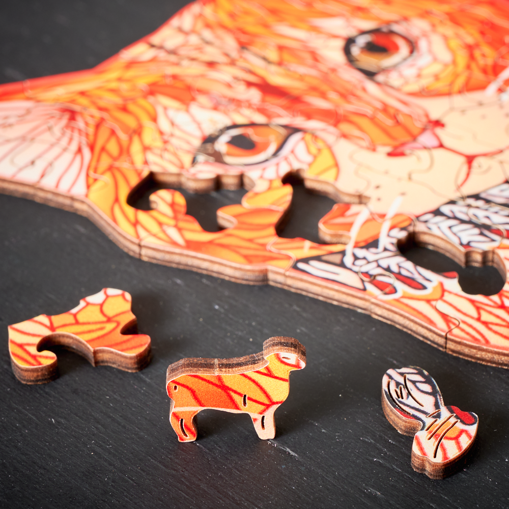 WoodlyShapes - Wooden Animal Jigsaw Puzzles