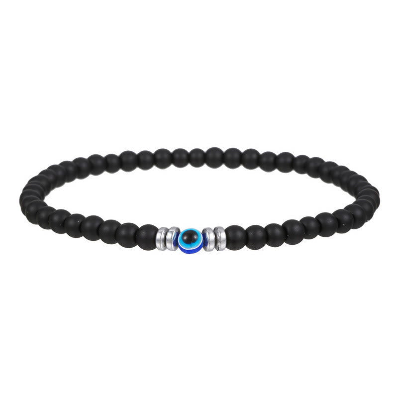 Thor - Men's 4mm Natural Stone Evil Eye Beaded Bracelet