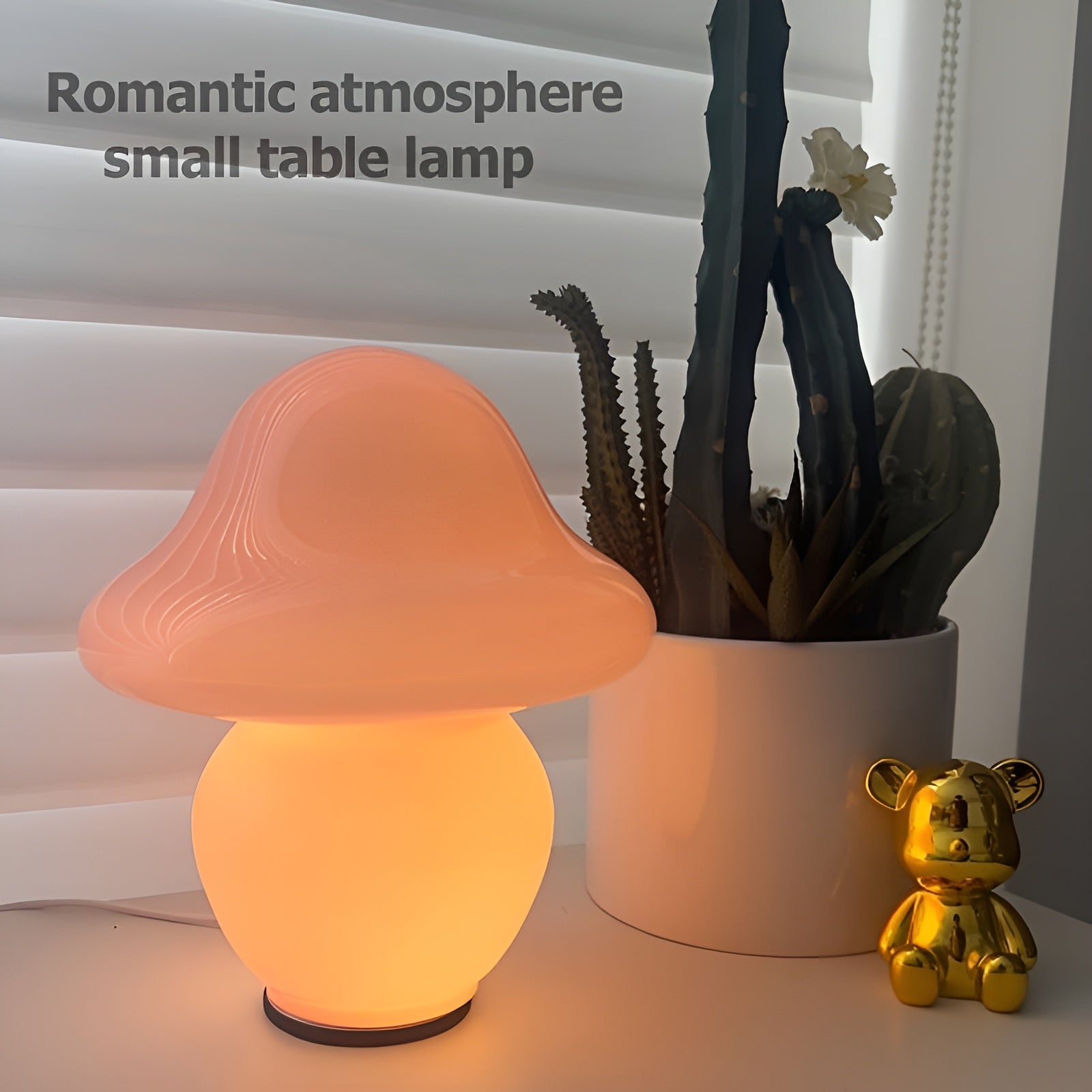 MushroomDream Glass Lamp - Decorative LED