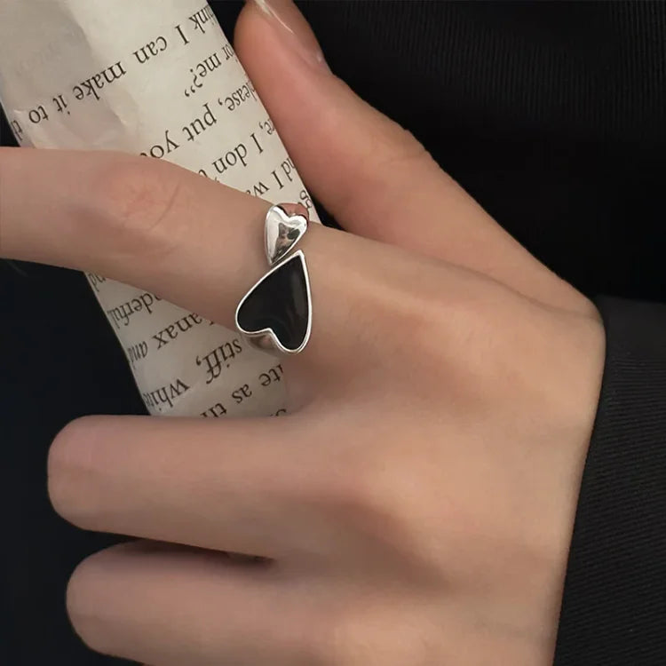 Evelyn - Adjustable Symmetrical Heart Ring for Women