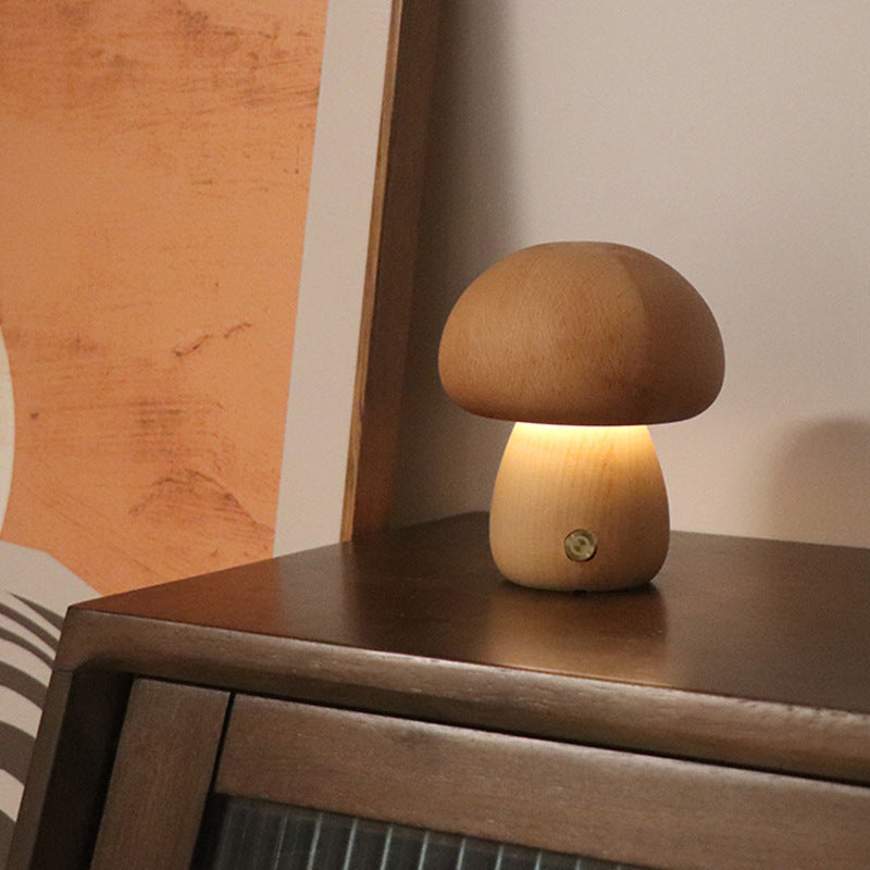 Mushroomlight - Wireless Wooden LED Night Light