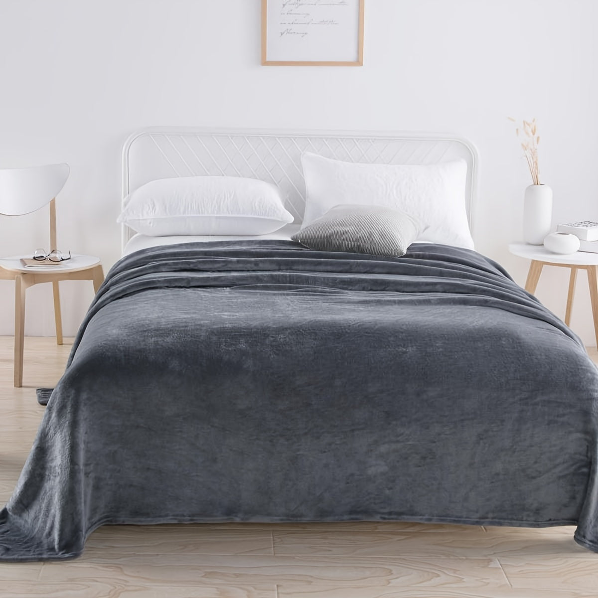 Grey Flannel Blanket - All-Season Luxury