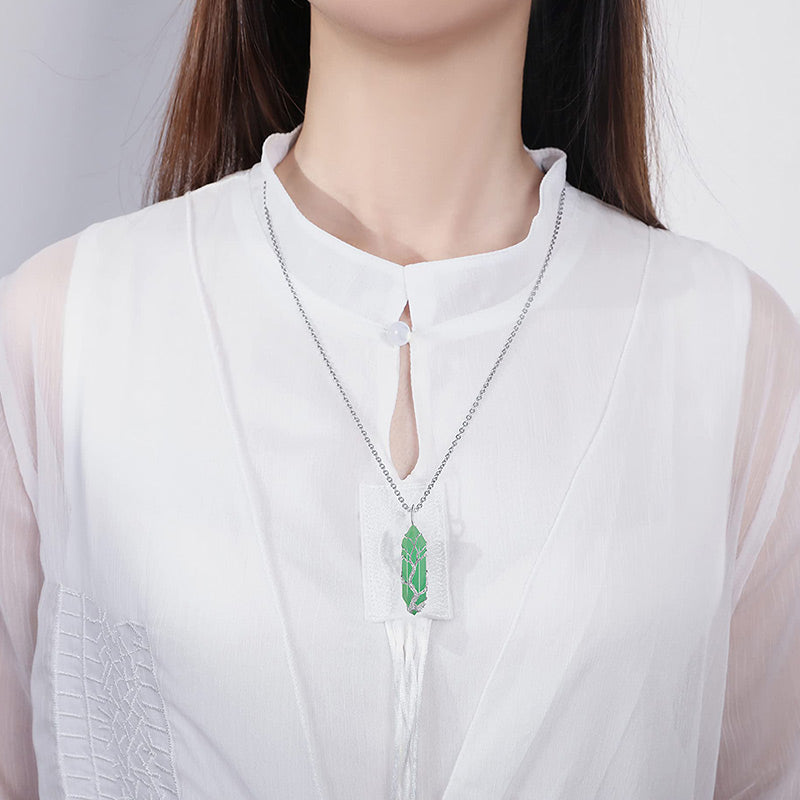 Elara - Tree of Life Crystal Gemstone Necklace for Women