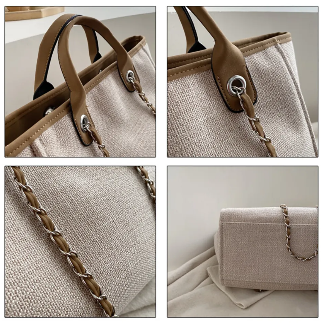 Elise - Spacious Canvas Tote Bag