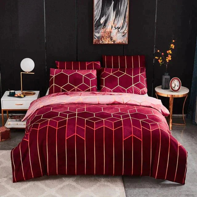 Geometric Duvet Cover - Breathable & Cooling