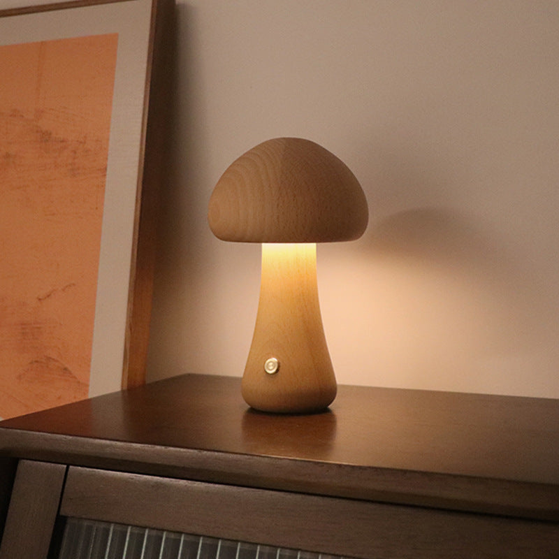 Mushroomlight - Wireless Wooden LED Night Light