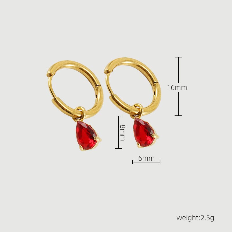 Liora - Garnet Birthstone Jewellery Set for Women