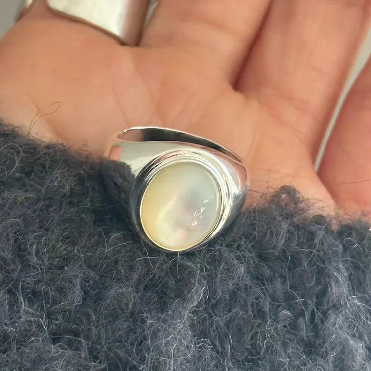 Isla - Pinctada Albina Sterling Silver Ring for Women