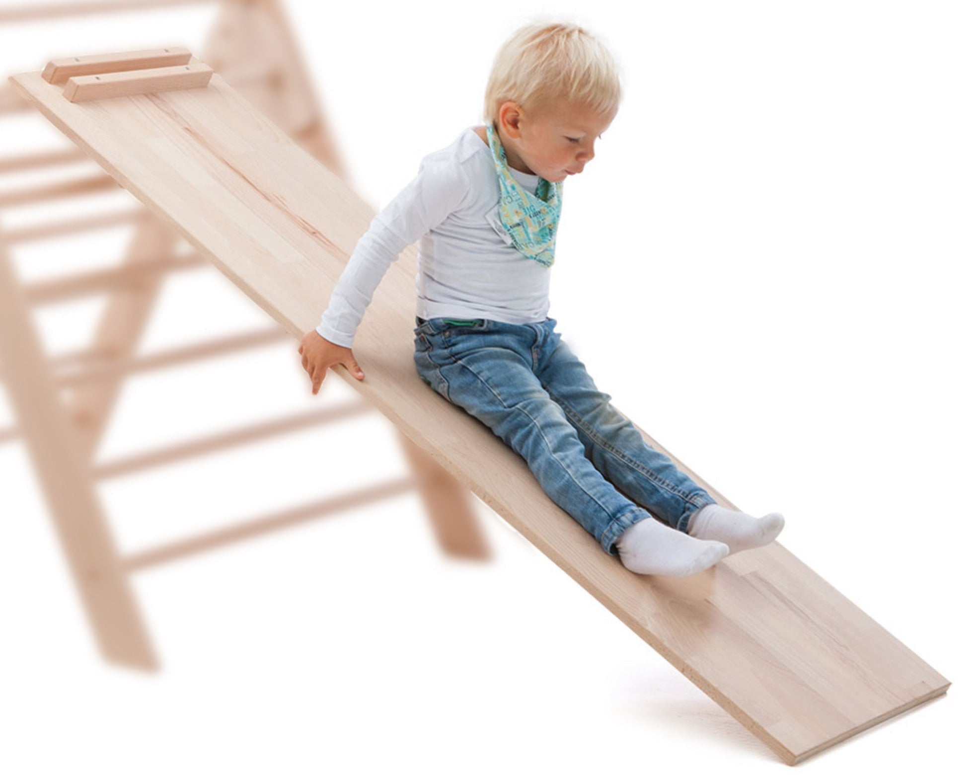ClimbEase Board - Reversible Wooden Ladder and Slide