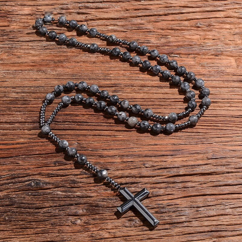 Orion - Tiger Eye Rosary Necklace