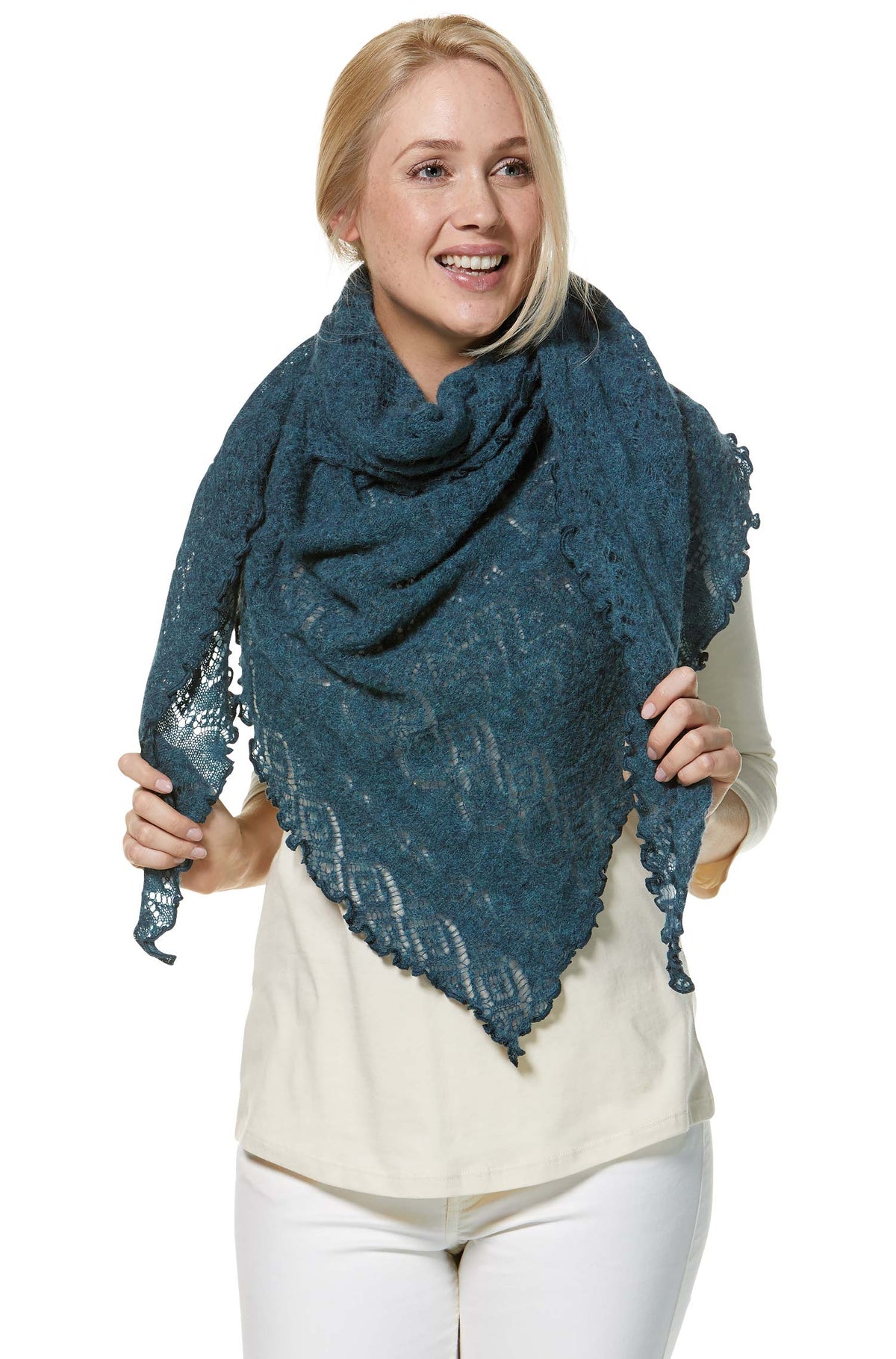 SoftWeave - Elegant Ajour Knit Scarf