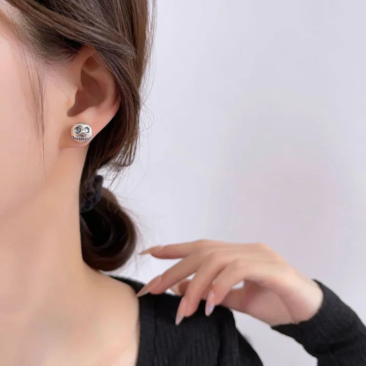 Mara - Pumpkin Prince Skull Earrings for Women
