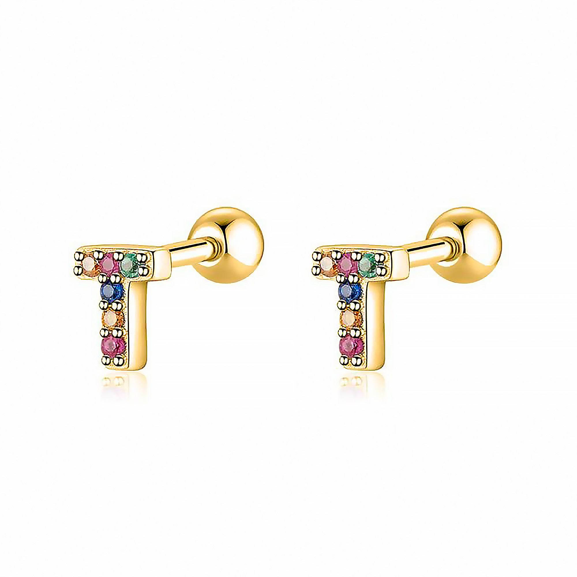Letria - Colourful Initial Earrings for Women