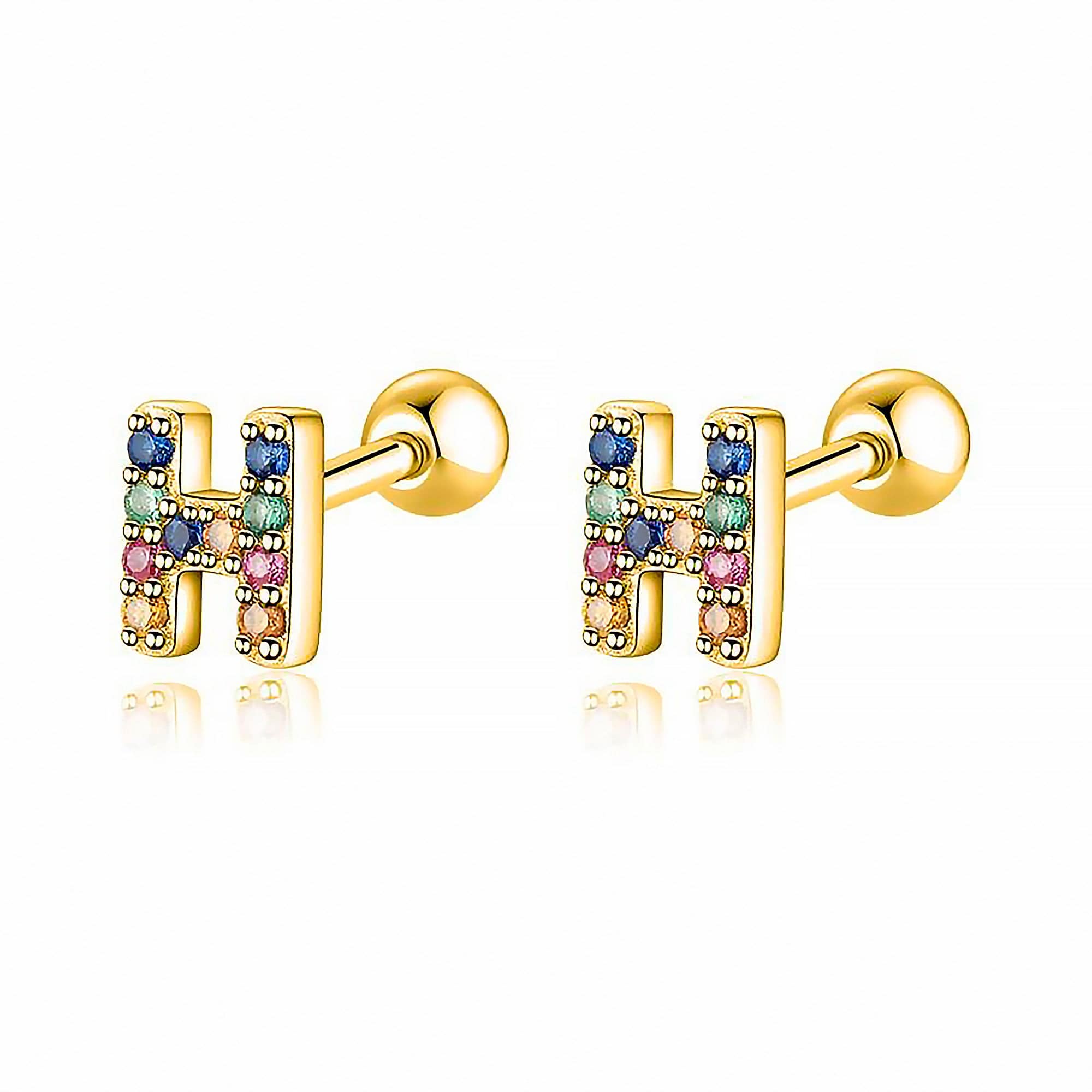 Letria - Colourful Initial Earrings for Women