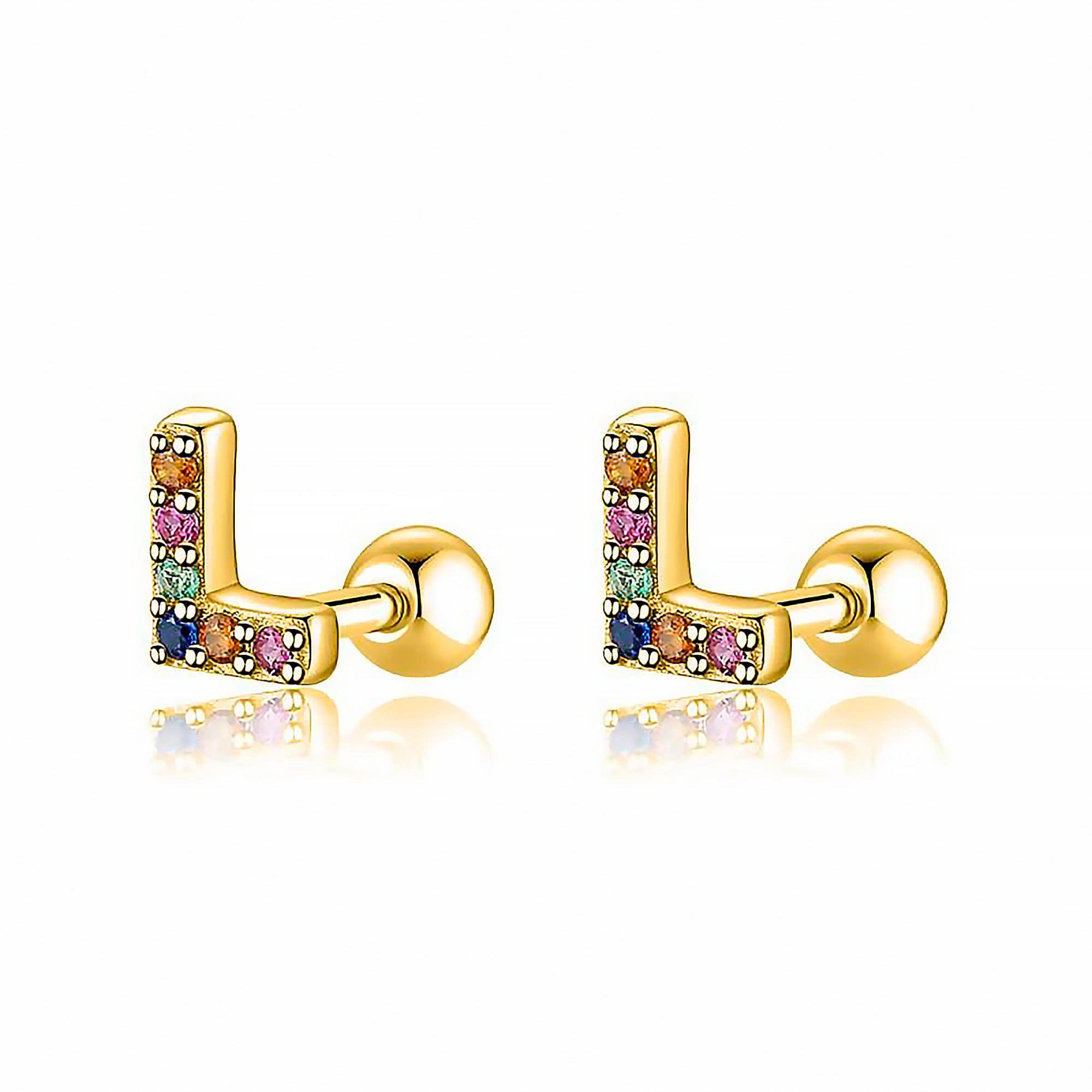 Letria - Colourful Initial Earrings for Women