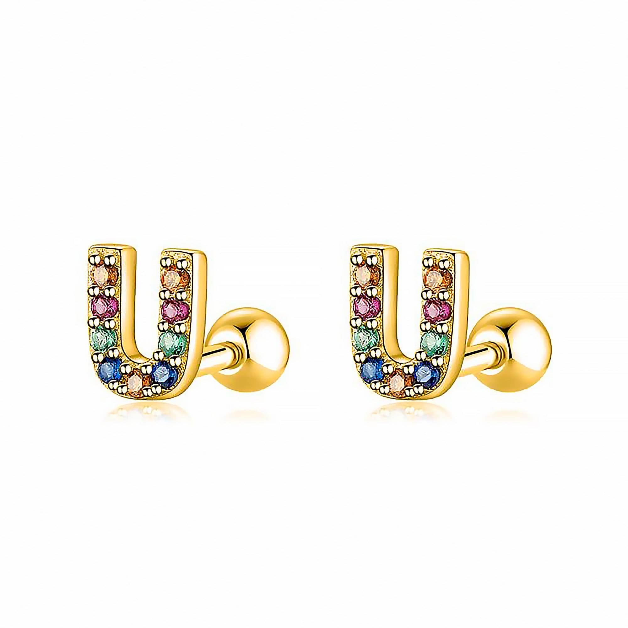 Letria - Colourful Initial Earrings for Women