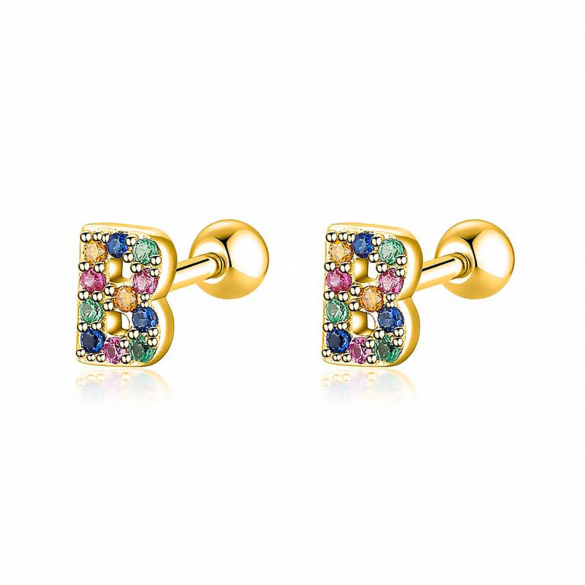 Letria - Colourful Initial Earrings for Women