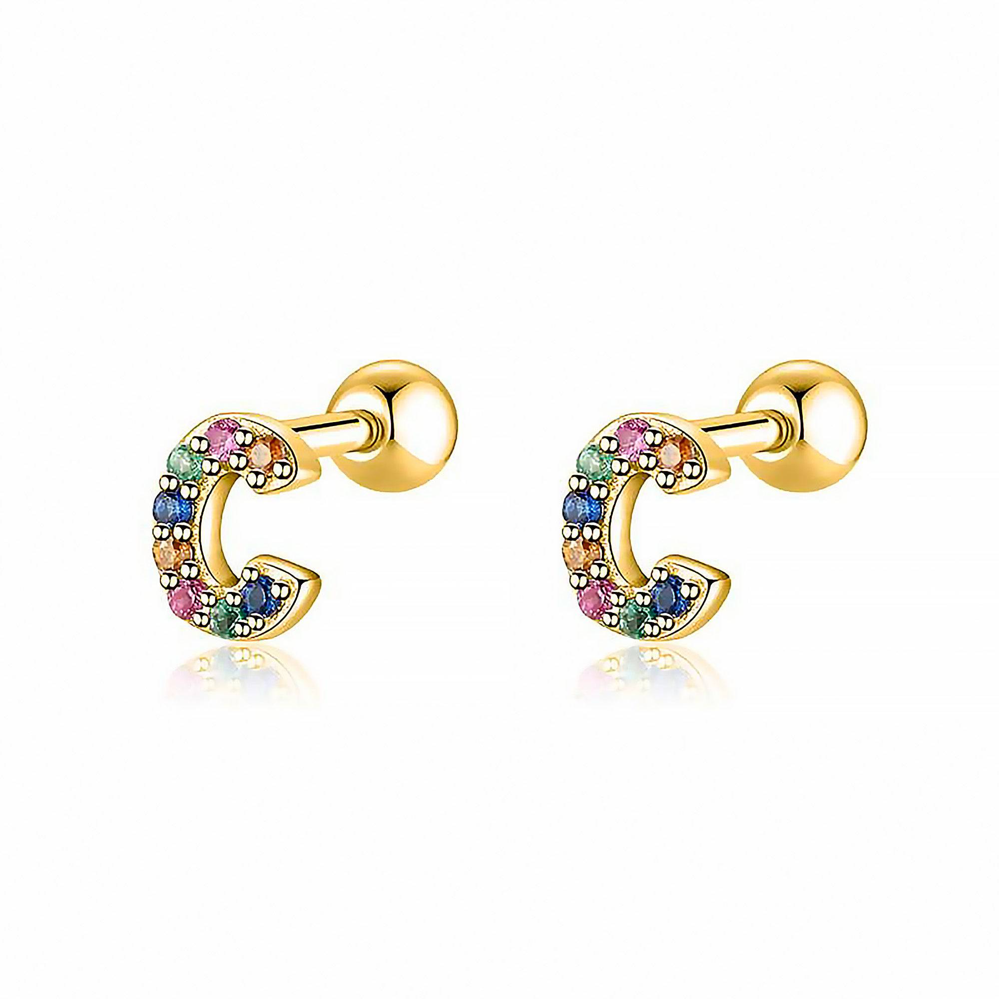 Letria - Colourful Initial Earrings for Women
