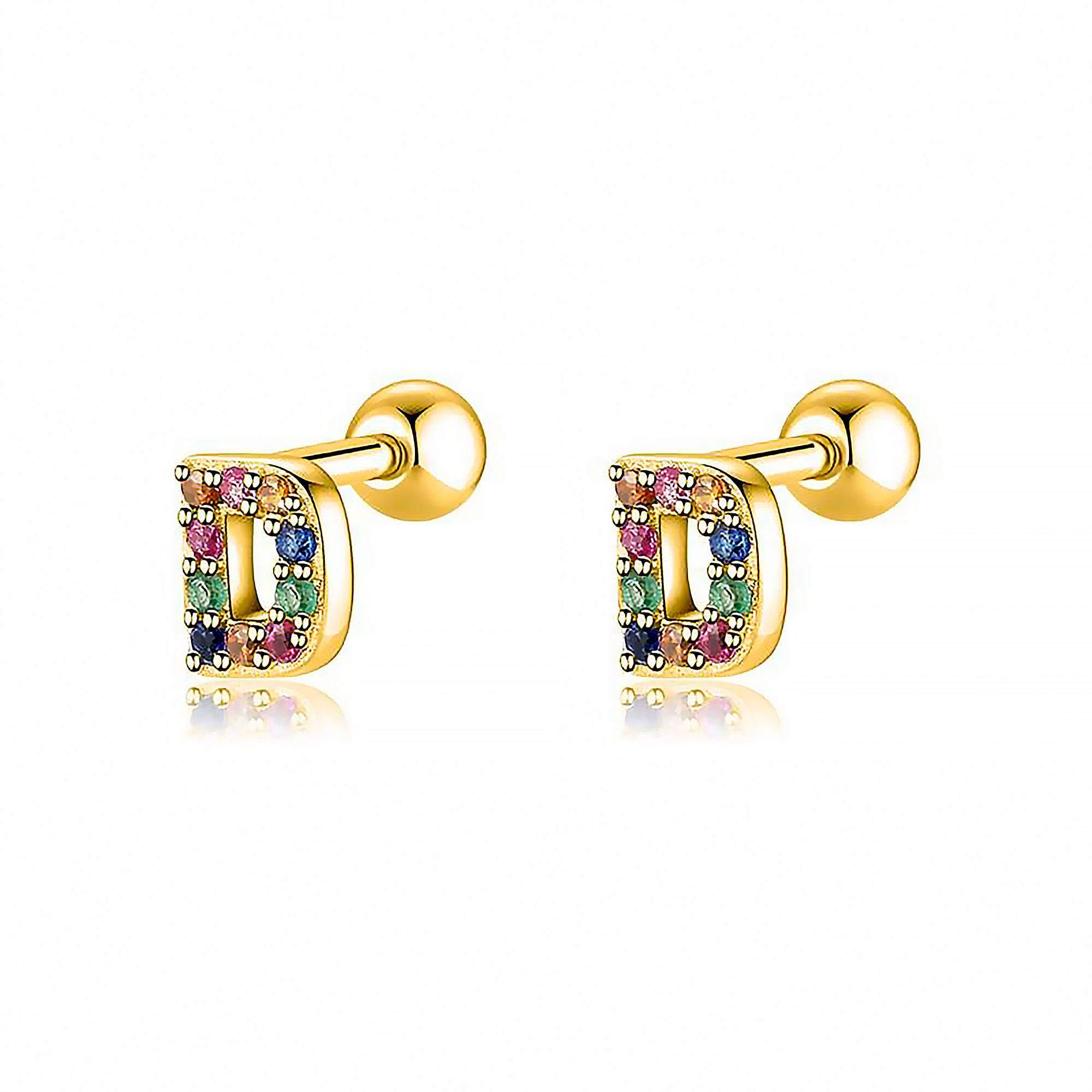 Letria - Colourful Initial Earrings for Women
