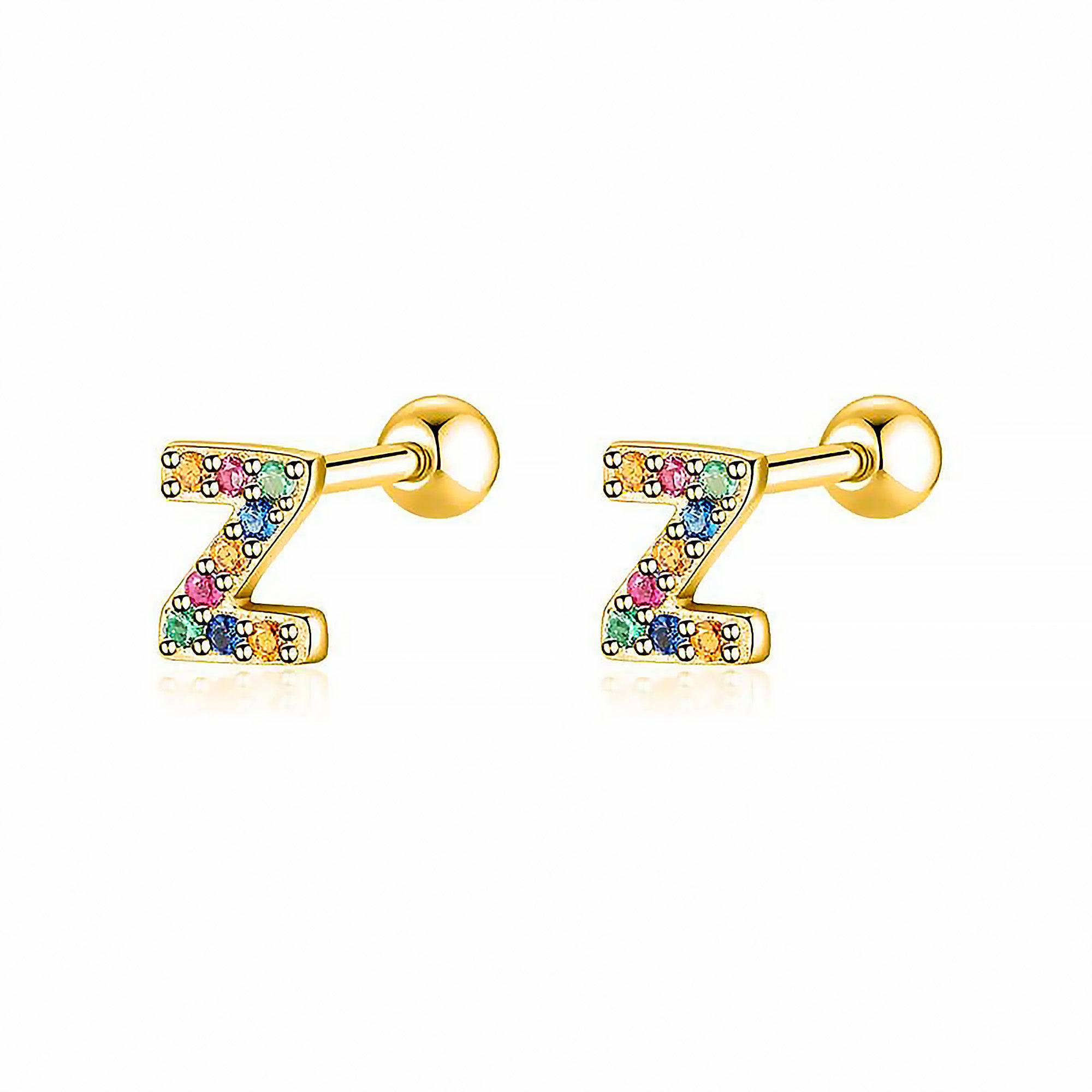 Letria - Colourful Initial Earrings for Women