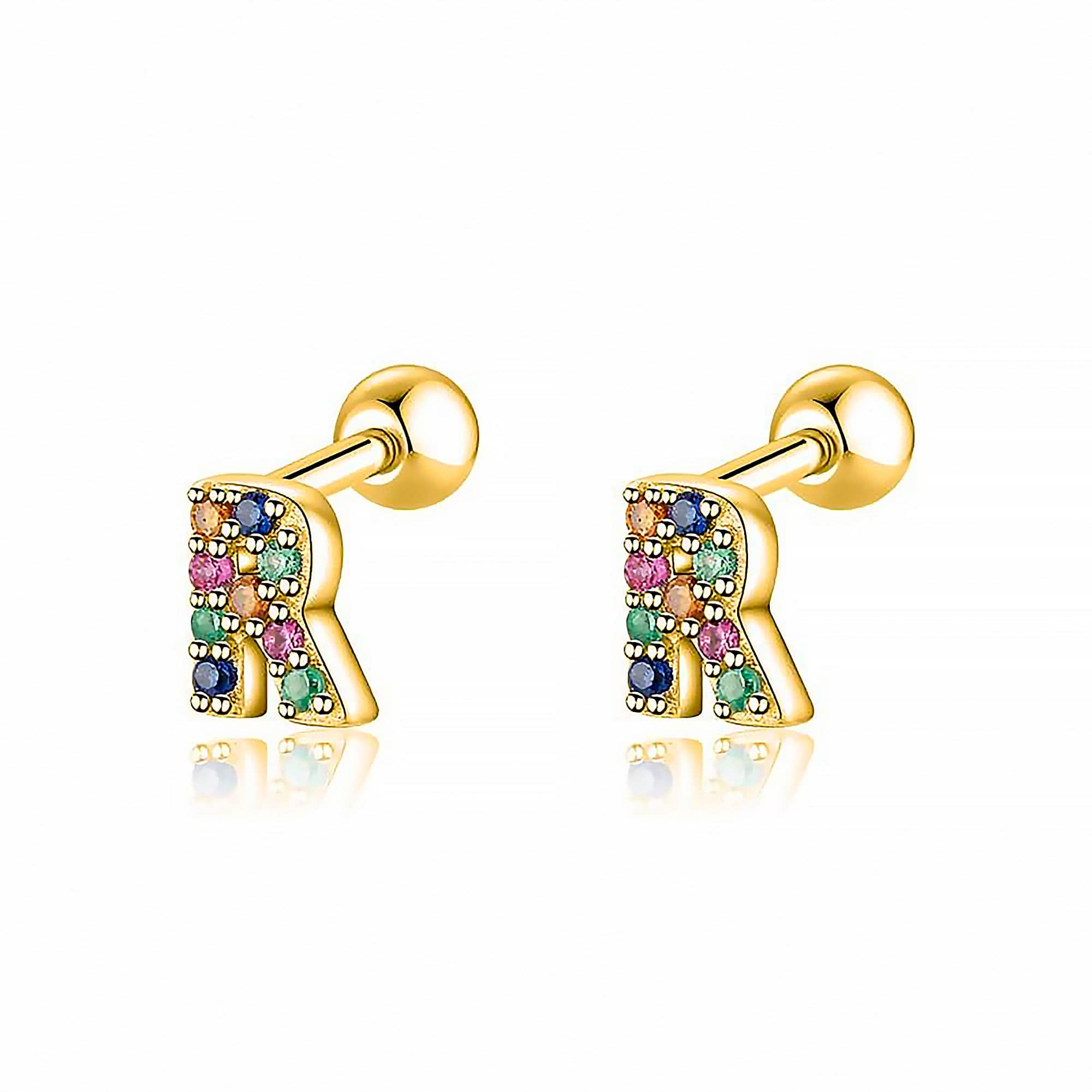 Letria - Colourful Initial Earrings for Women