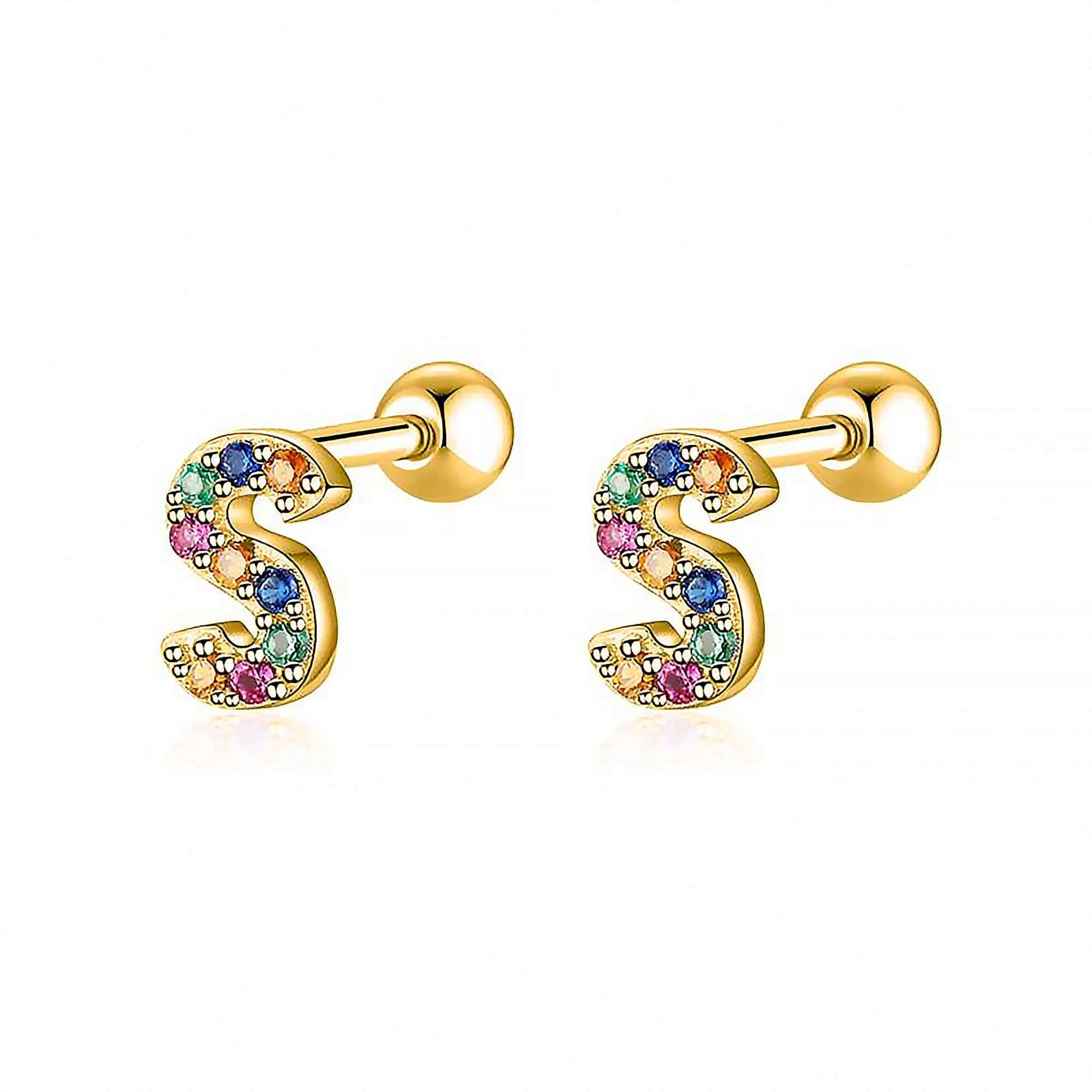 Letria - Colourful Initial Earrings for Women