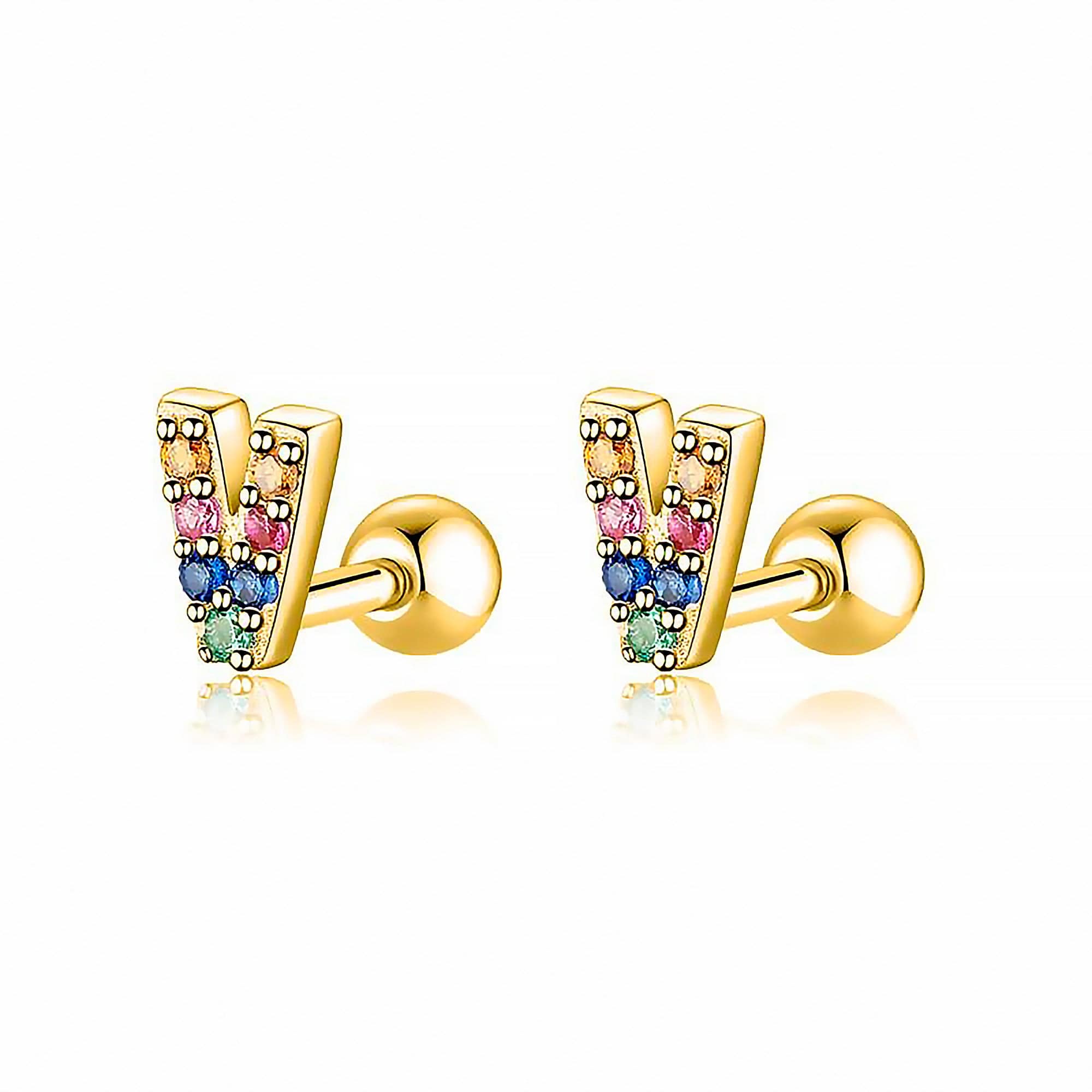 Letria - Colourful Initial Earrings for Women