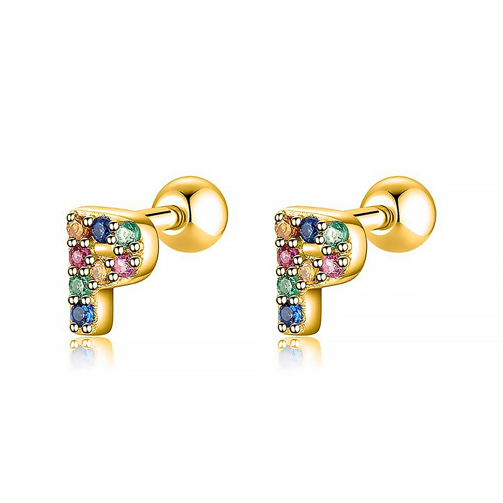 Letria - Colourful Initial Earrings for Women