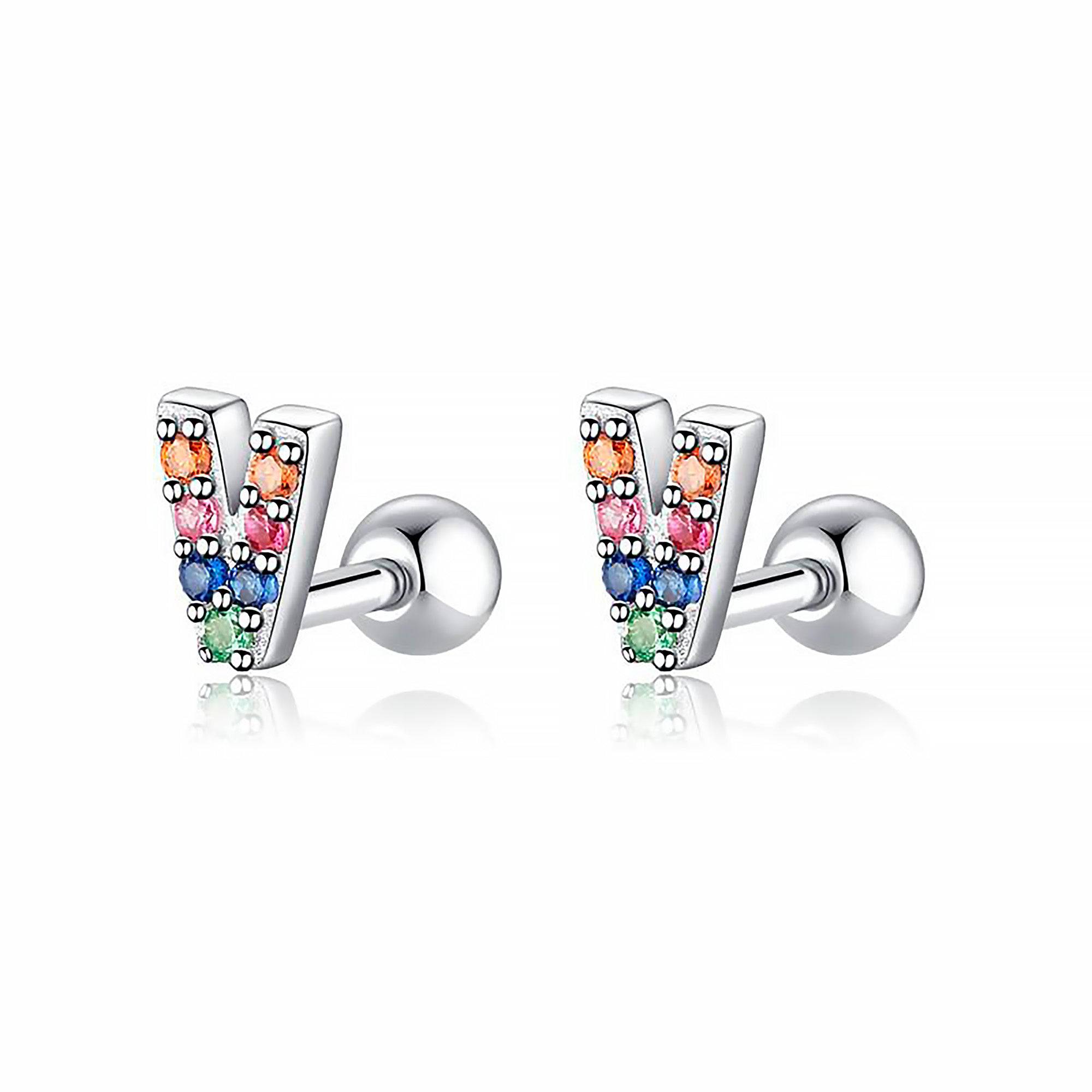 Letria - Colourful Initial Earrings for Women