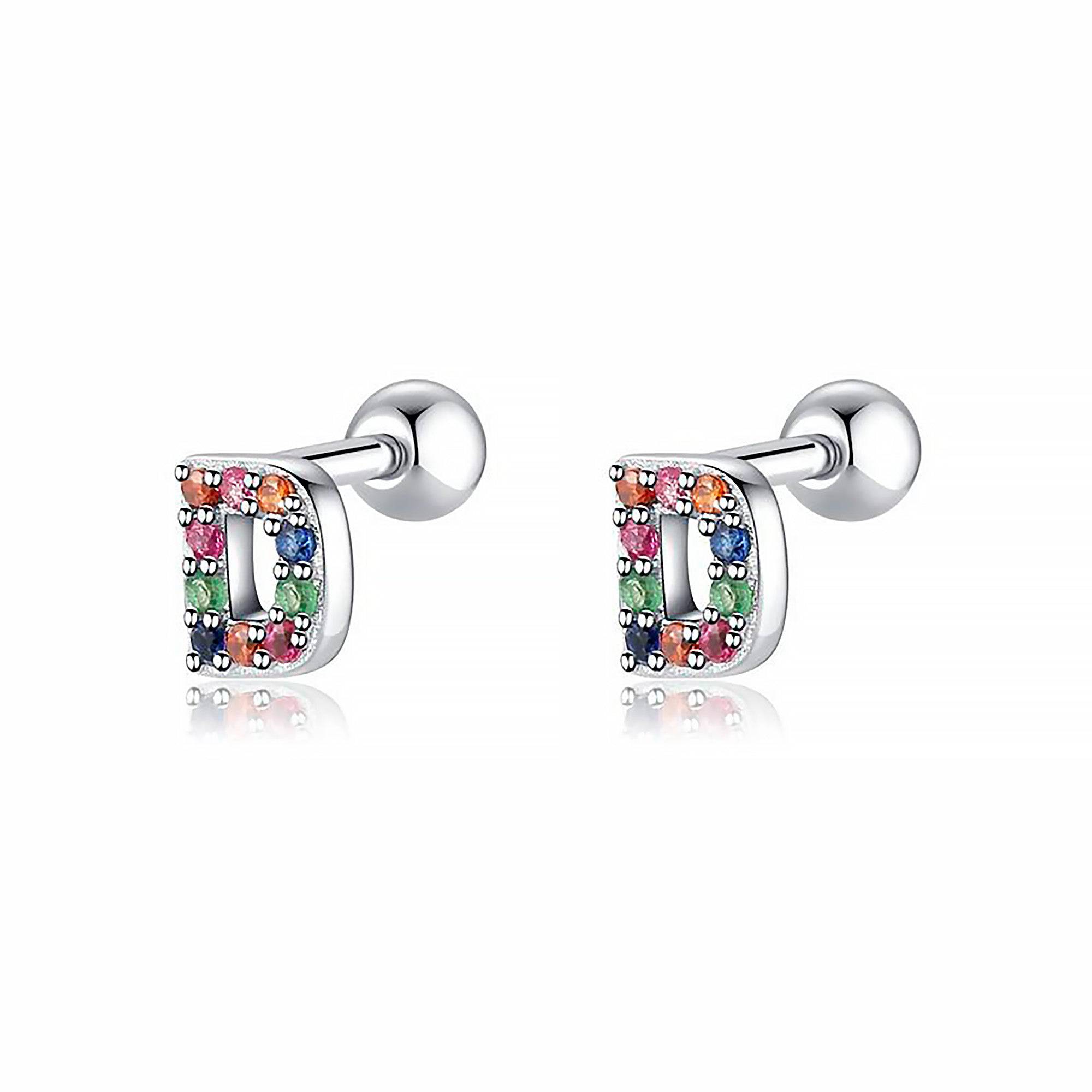 Letria - Colourful Initial Earrings for Women